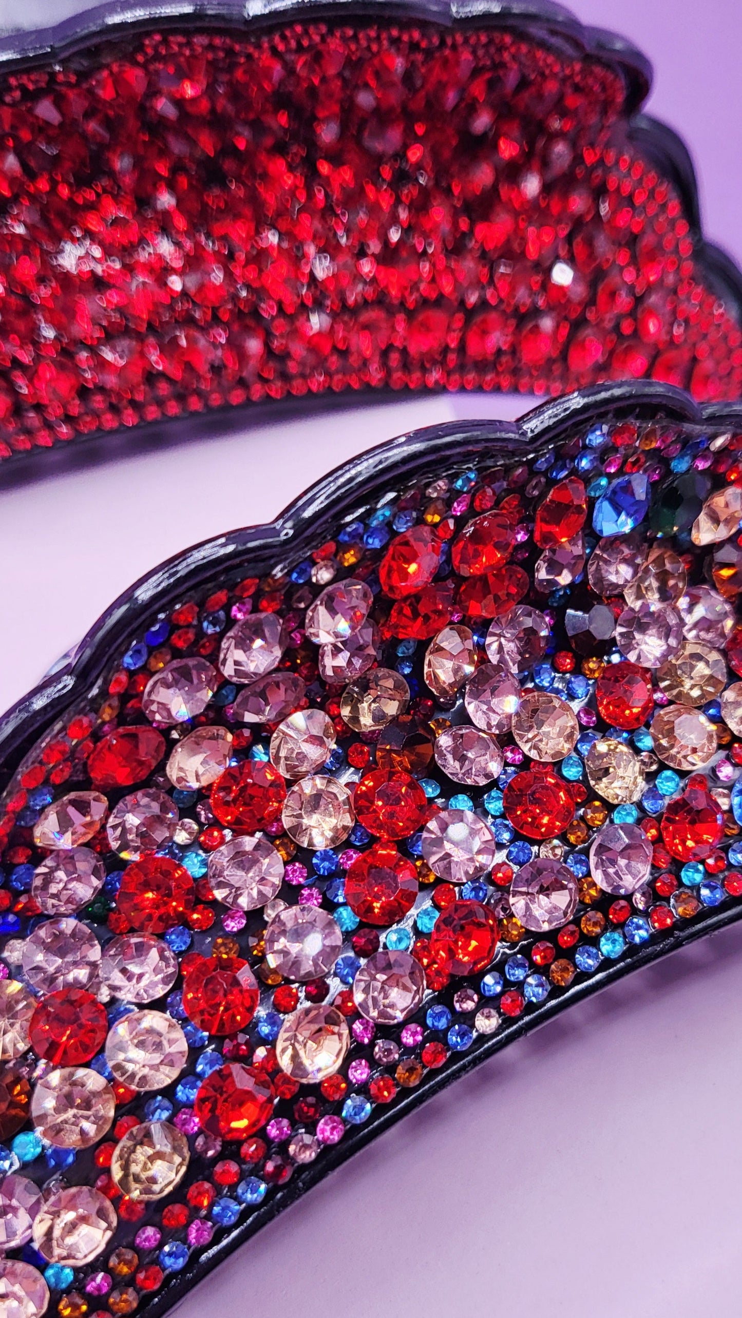 Round Maxi Crystal Hair Clamps Pack of 12