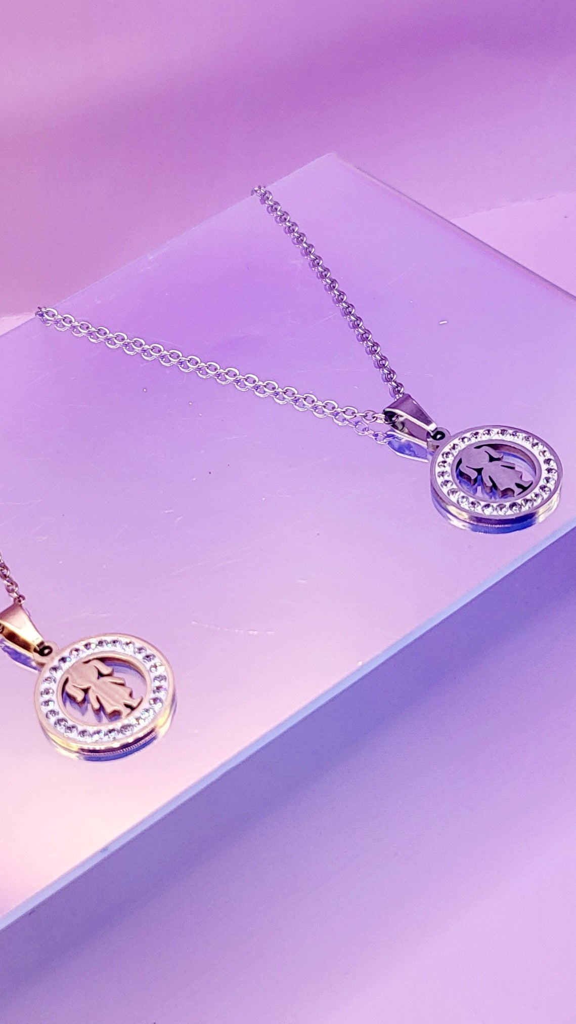 Pavé Crystal Girl Necklace