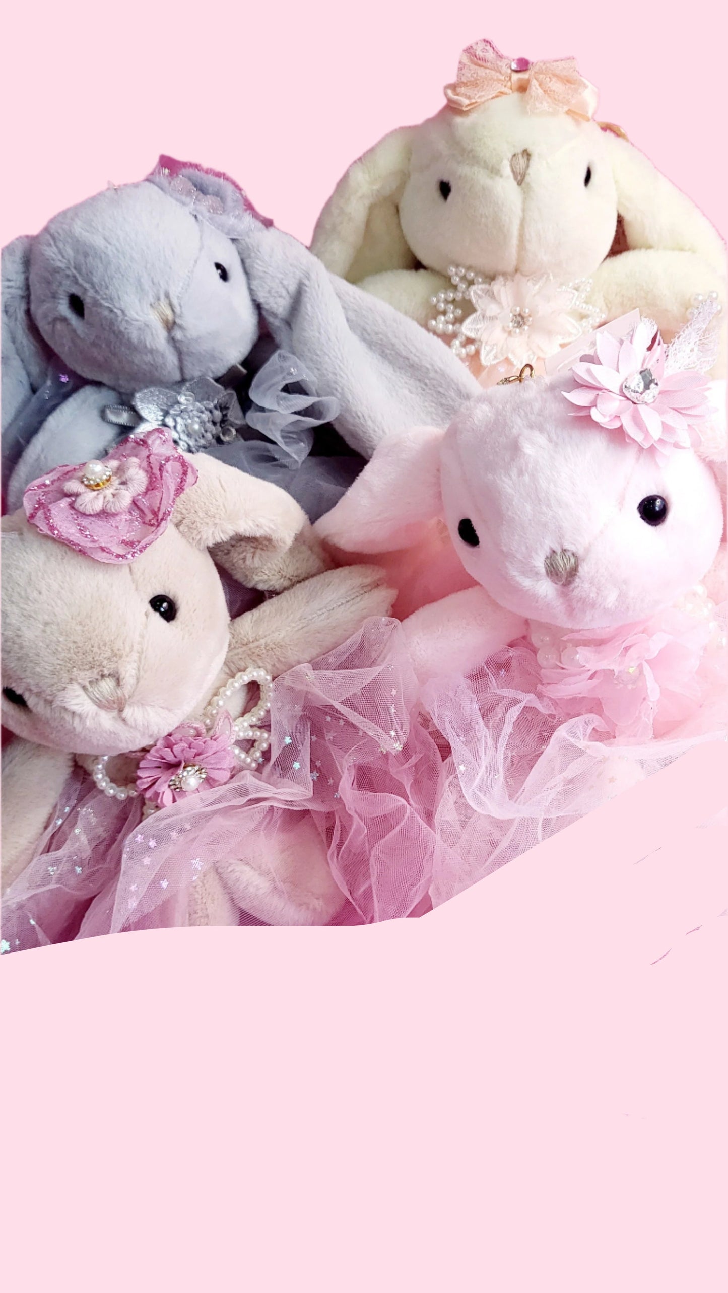 Softie Squad Bunny Rabbit Bag Charm Key Ring