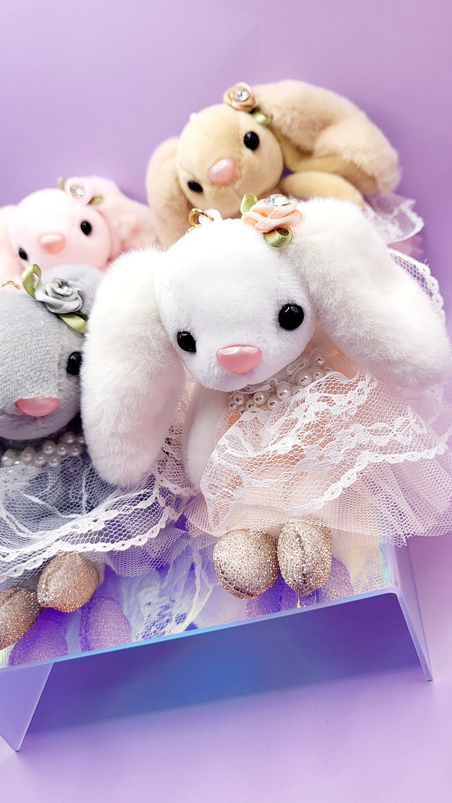 Softie Squad Bunny Rabbit Bag Charm Key Ring
