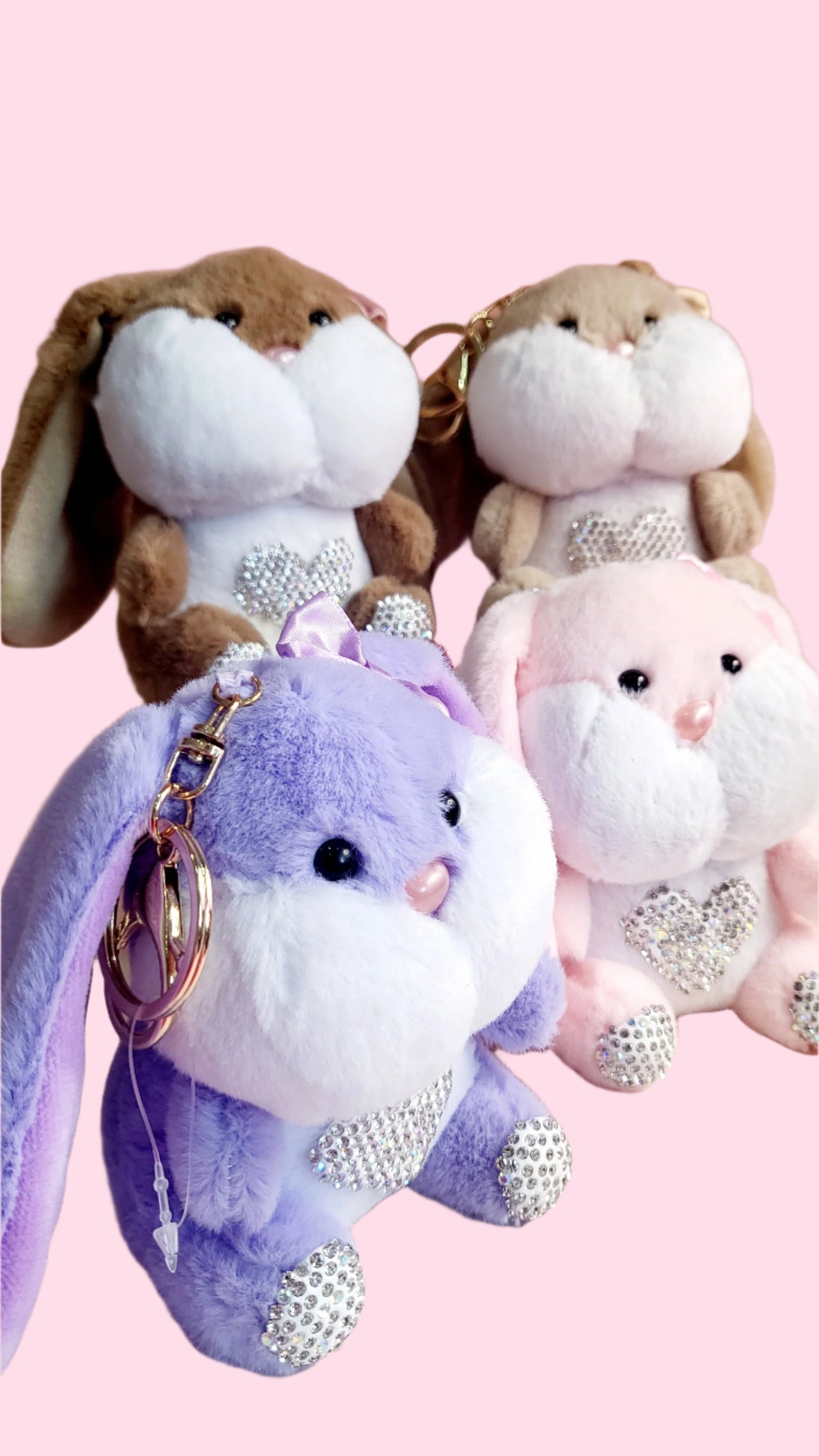 Softie Squad Bunny Rabbit Bag Charm Key Ring