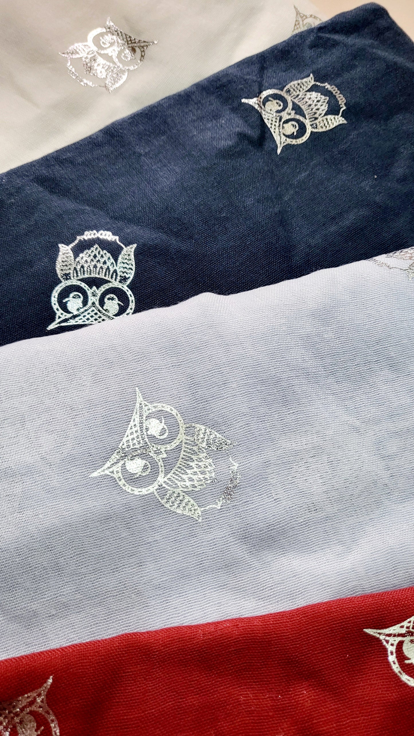 Owl Shimmer Scarf Pack of 12