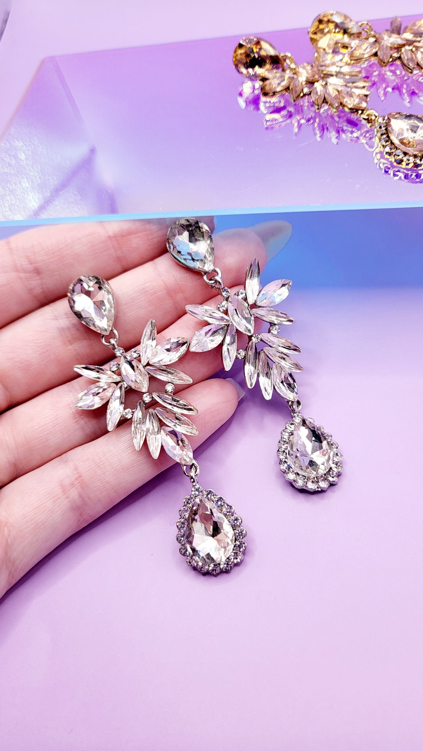 Stage Crystal Drop and Dangle Earrings