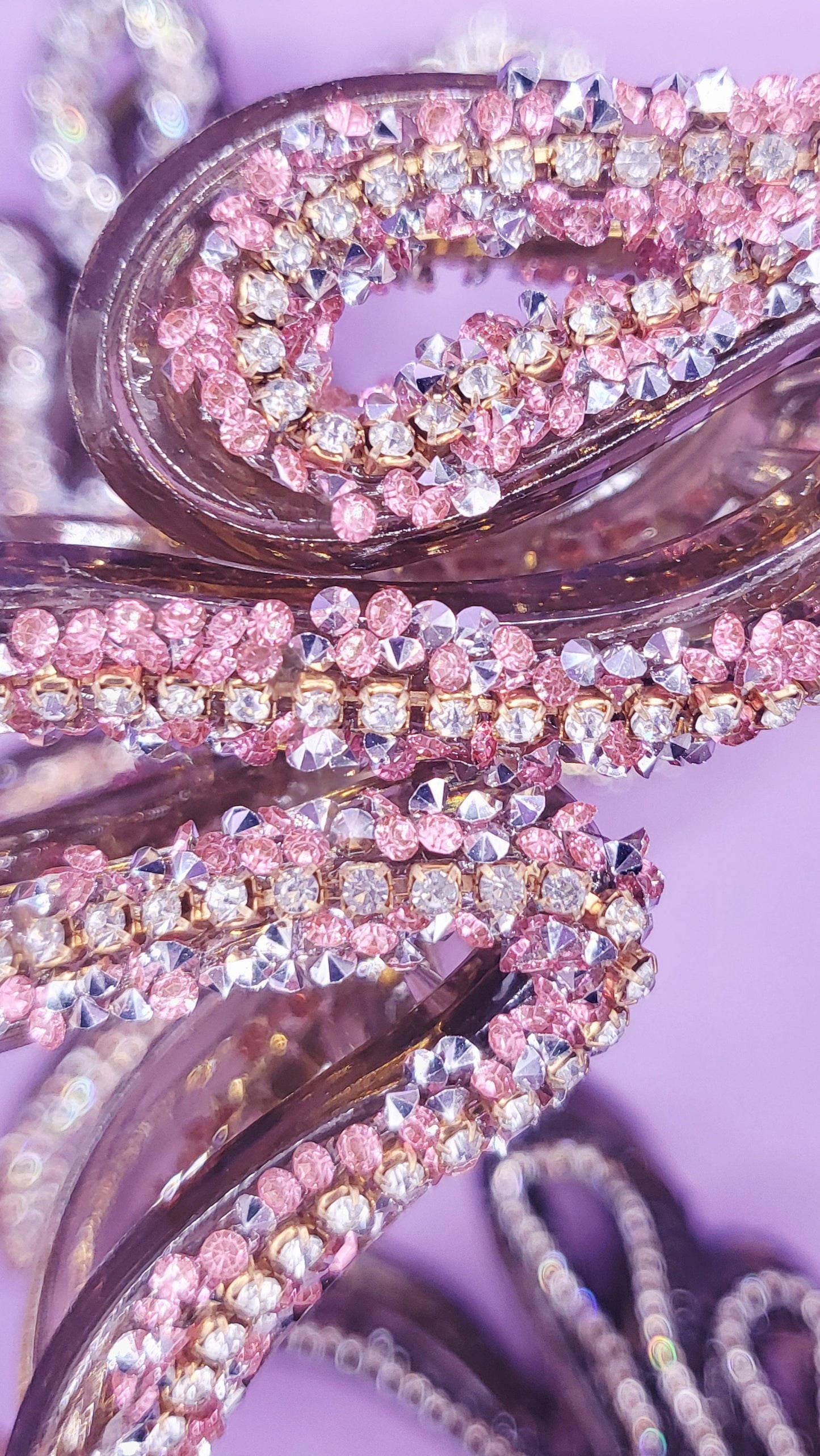 Swirl Rhinestone Sparkly Hair Clamps Pack of 12