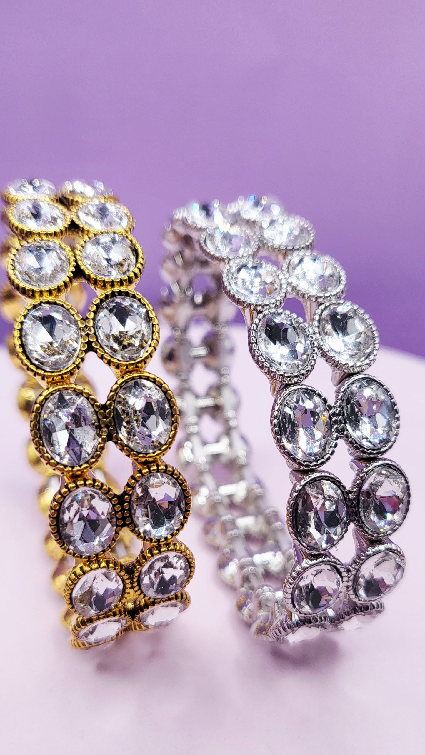 Oval Twin Row Crystal Bracelet