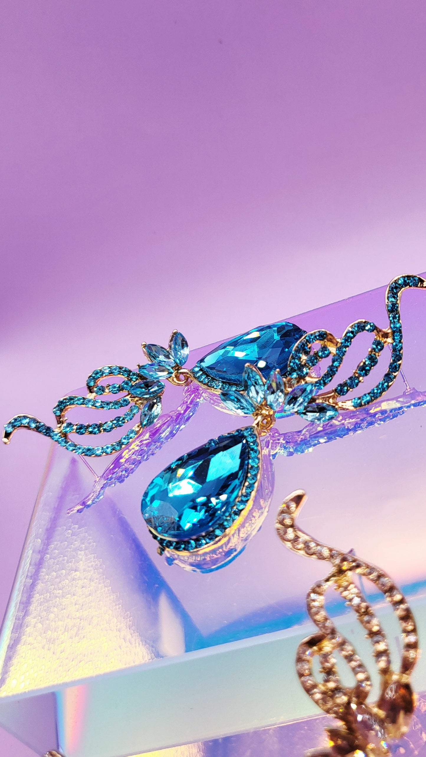 Sweetheart Crystal Drop and Dangle Earrings