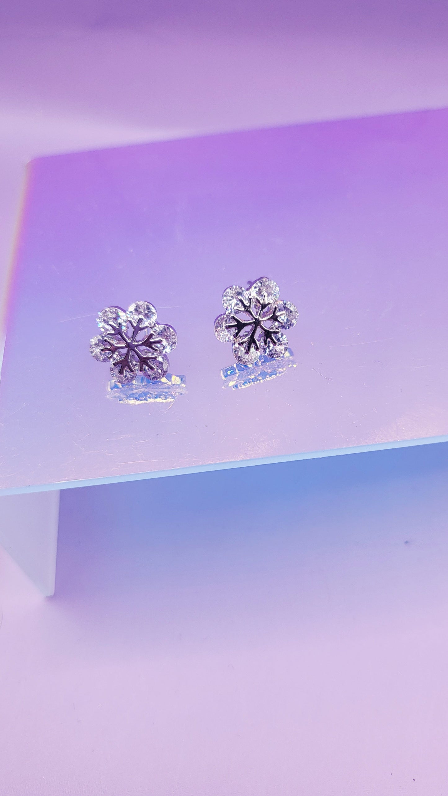Snowflake Crystal Stud Earrings