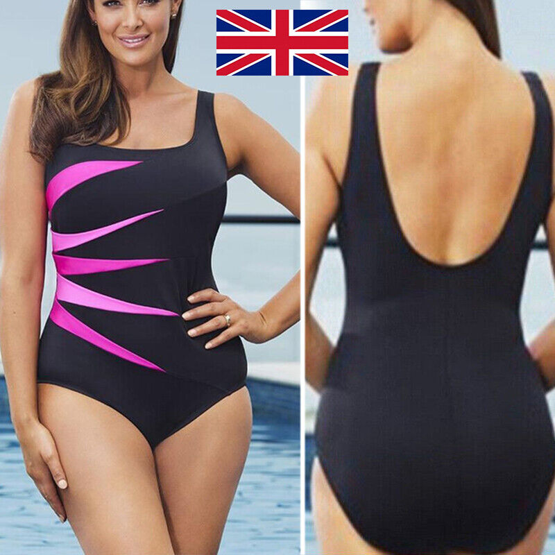 Plus Size Womens Ladies Tummy Control Monokini Bikini Swimming Costume Swimsuit!