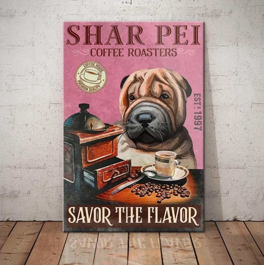 Shar Pei Dog Tin Sign
