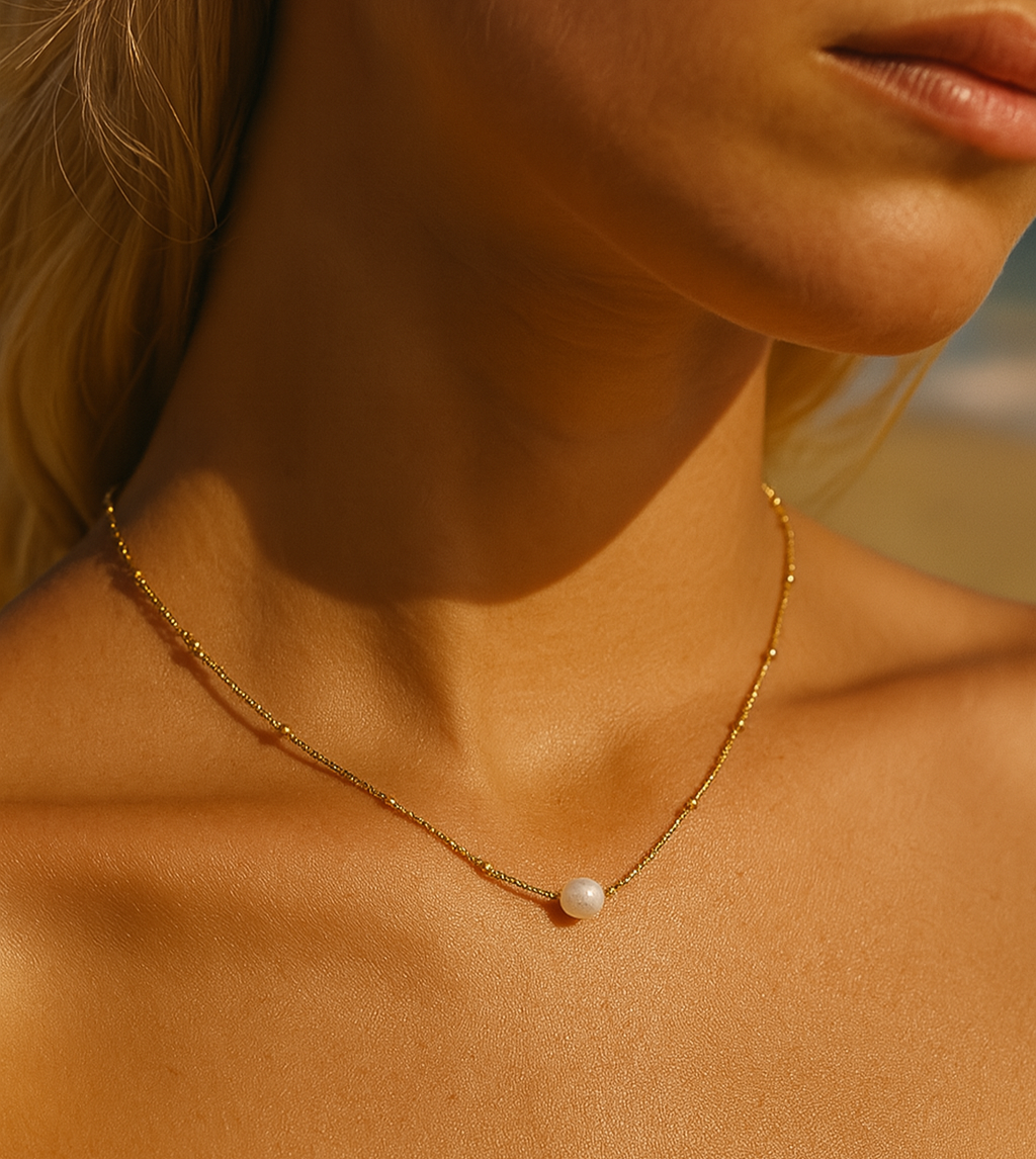 Pearl Short Necklace-0