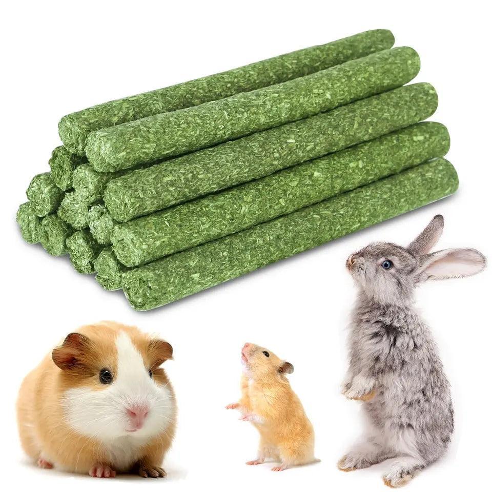 Timothy Hay Sticks 38PCS - Natural Timothy Grass Molar Teeth Stick Chew Toys for Bunnies, Chinchillas, Guinea Pigs, Hamsters