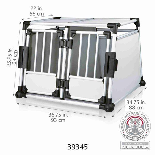 Trixie Transport Box Double, Aluminium