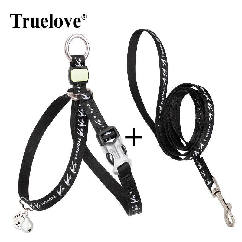 Truelove Pet Harness Leash Set No Escape Proof Soft Waking Adjustable Vest for Puppy Comfortable Outdoor Lightweight TLH3911