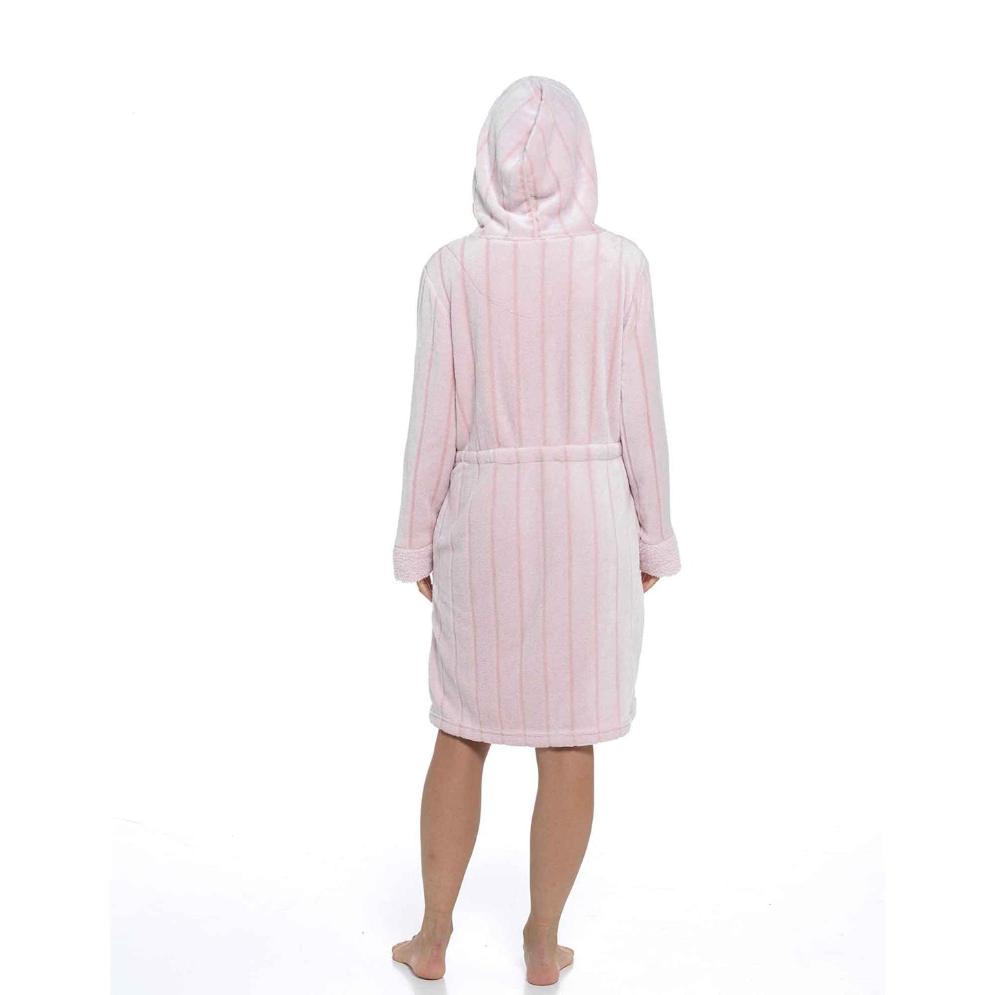 Ultra-Soft Women's Hooded Fleece Bathrobe with Zip Closure Warm Plush Dressing Gown for Home Spa Gym Multiple Colors and Sizes Cozy Loungewear by Daisy Dreamer