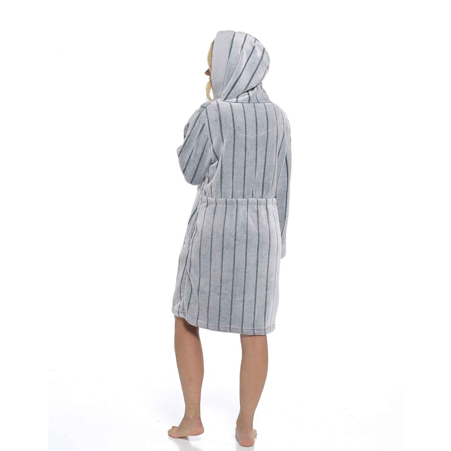 Ultra-Soft Women's Hooded Fleece Bathrobe with Zip Closure Warm Plush Dressing Gown for Home Spa Gym Multiple Colors and Sizes Cozy Loungewear by Daisy Dreamer