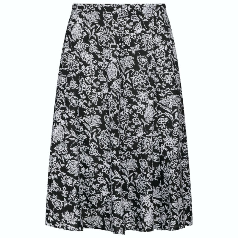 Women ladies Summer Floral Print Skirt Elasticated Waist Size 10-24 length 27"