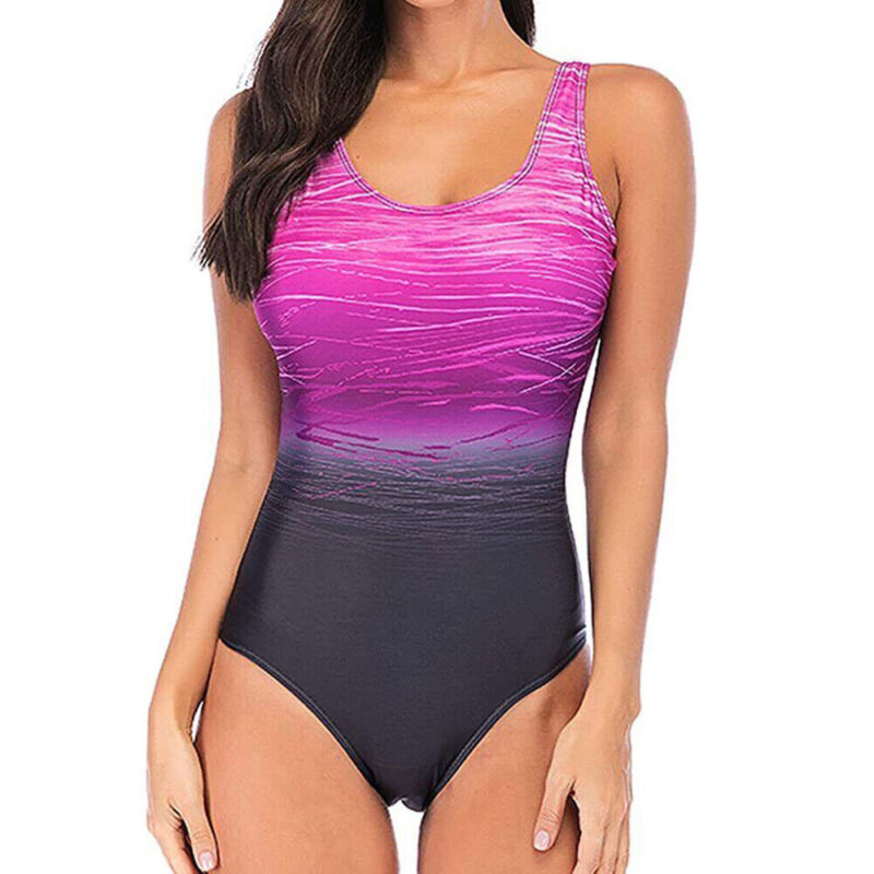 Plus Size Womens Ladies Tummy Control Monokini Bikini Swimming Costume Swimsuit