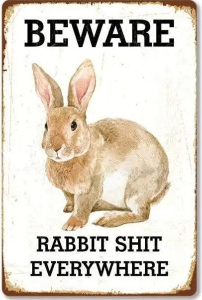 Various Rabbit Tin Sign