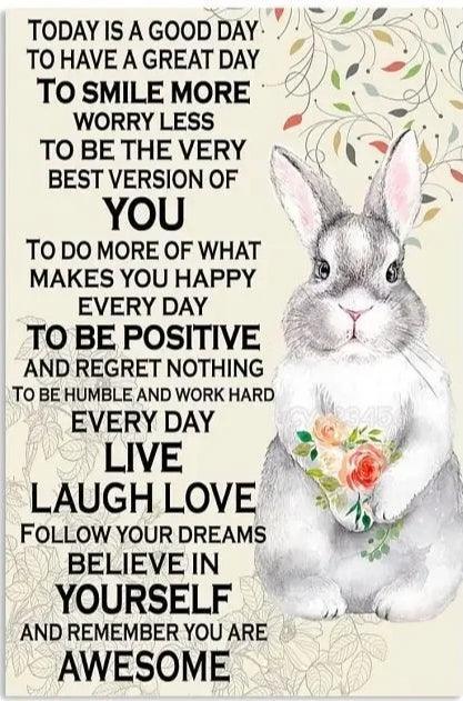 Various Rabbit Tin Sign