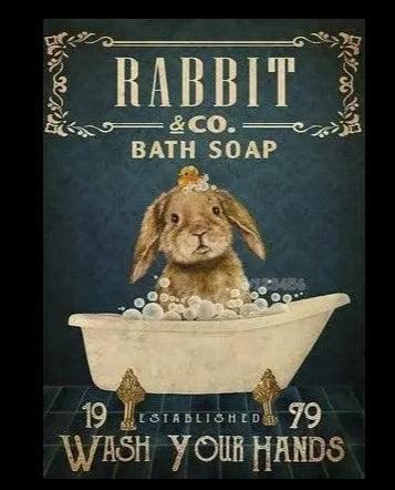 Various Rabbit Tin Sign