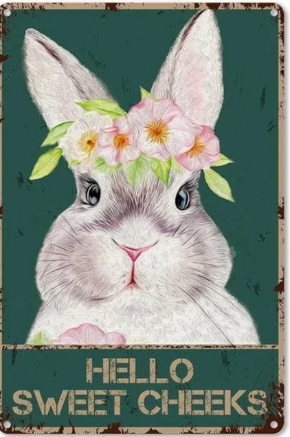 Various Rabbit Tin Sign