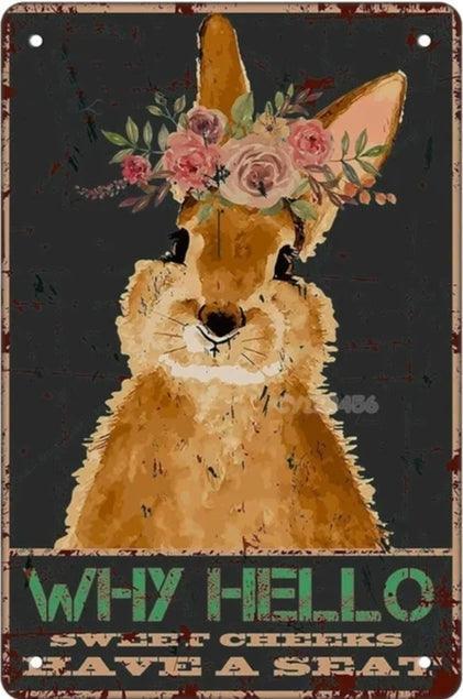 Various Rabbit Tin Sign