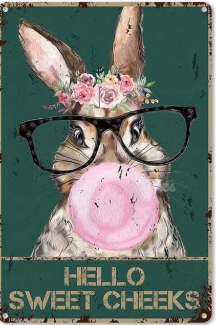 Various Rabbit Tin Sign