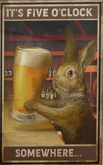 Various Rabbit Tin Sign
