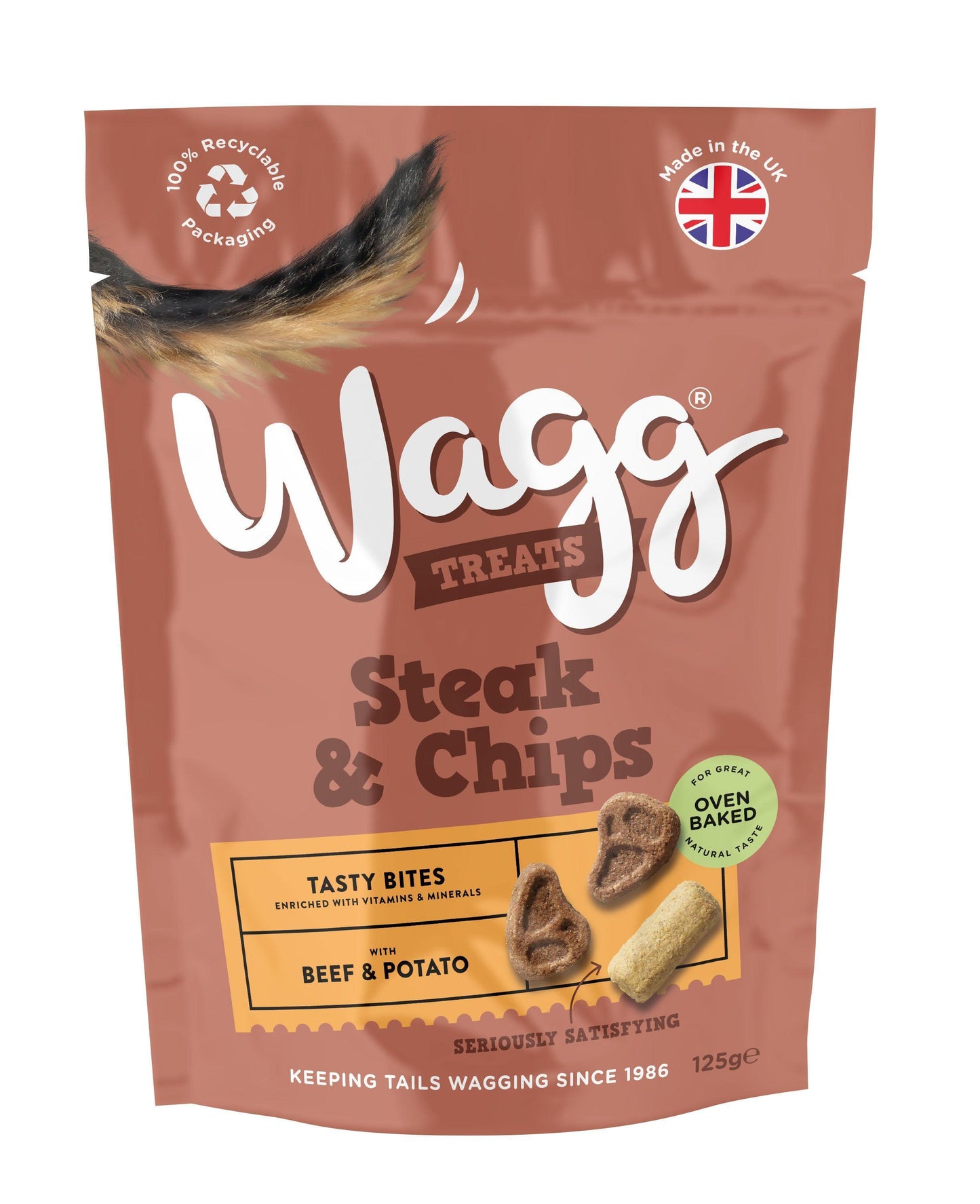 Wagg Steak & Chips Tasty Bites 125g