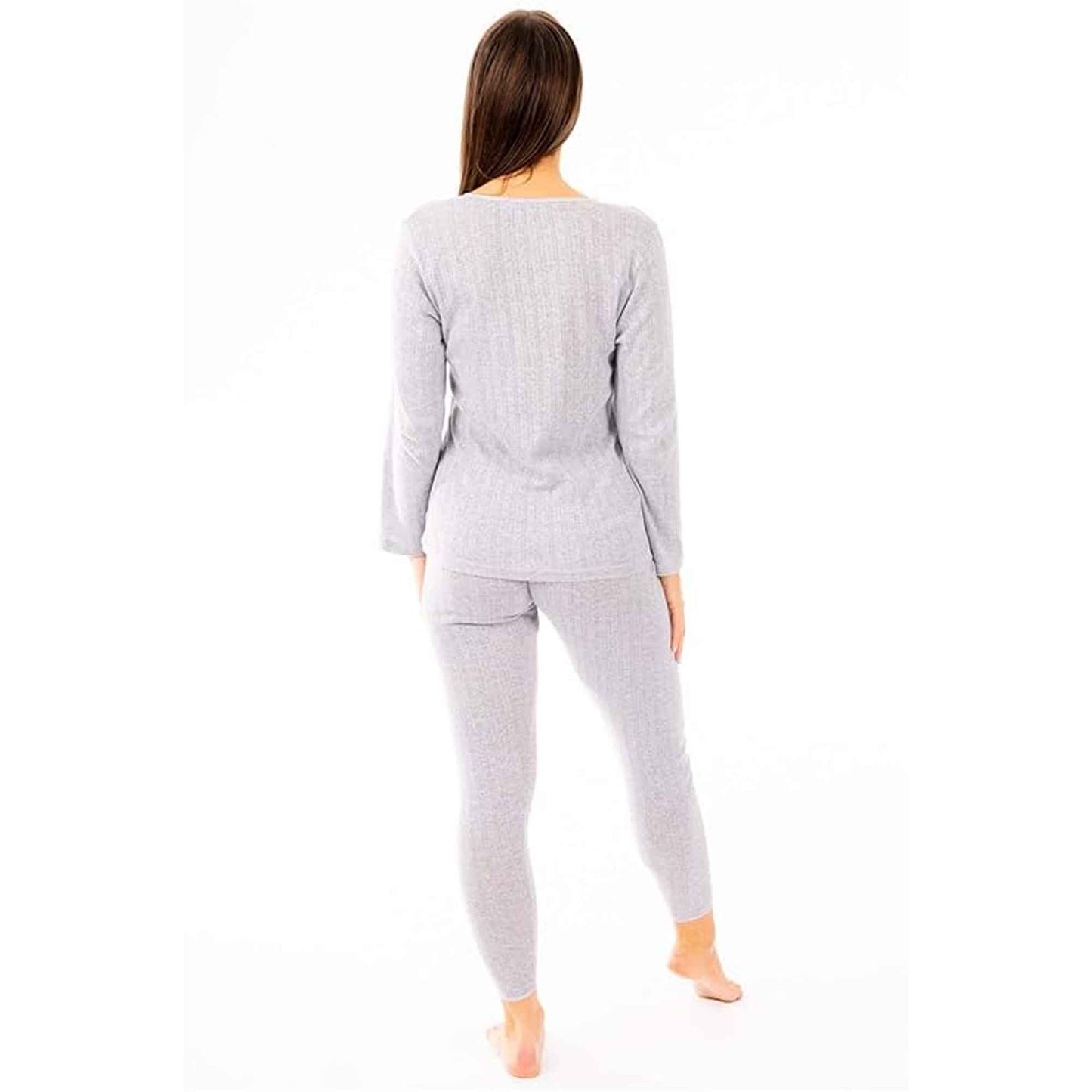 Women's Thermal Long Sleeve Top and Pants Set Winter Base Layers Warm Insulating Cotton Rich Fabric Sizes S to XXL Multiple Colors by Heatwave Thermalwear