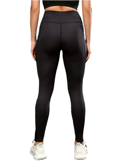 Women's High-Waist Yoga Leggings with Breathable Mesh Panels - Stretchy, Butt-Lifting Workout Pants for Running & Fitness, Running Pants, Mesh Patching