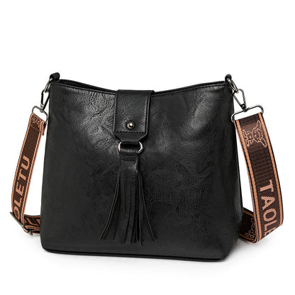 Retro Women's Leisure Bucket Bag Shoulder Messenger Bag