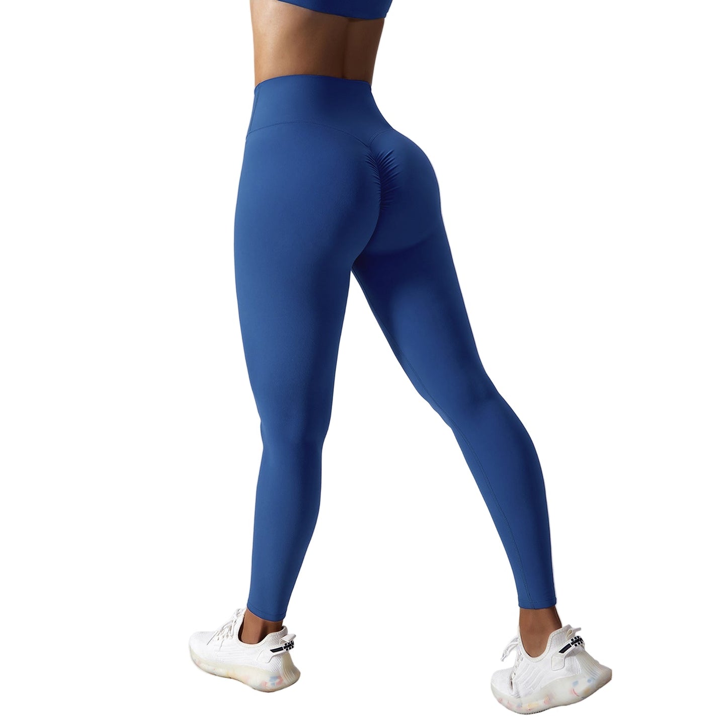 Seamless Nude Feel Yoga Pants – High Waist, Adjustable Drawstring