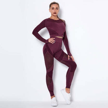 Seamless Knitted Absorbent Yoga Long-Sleeved Suit Yoga Wear suit