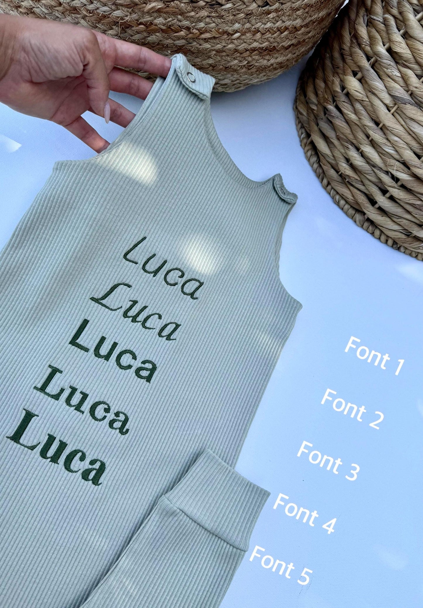Personalized Embroidered Ribbed Lounge Set – Custom Name & Gift Box Design