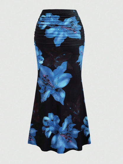 Women’s A-Line Skirt – Casual Leisure Style, Vacation Long Skirt
