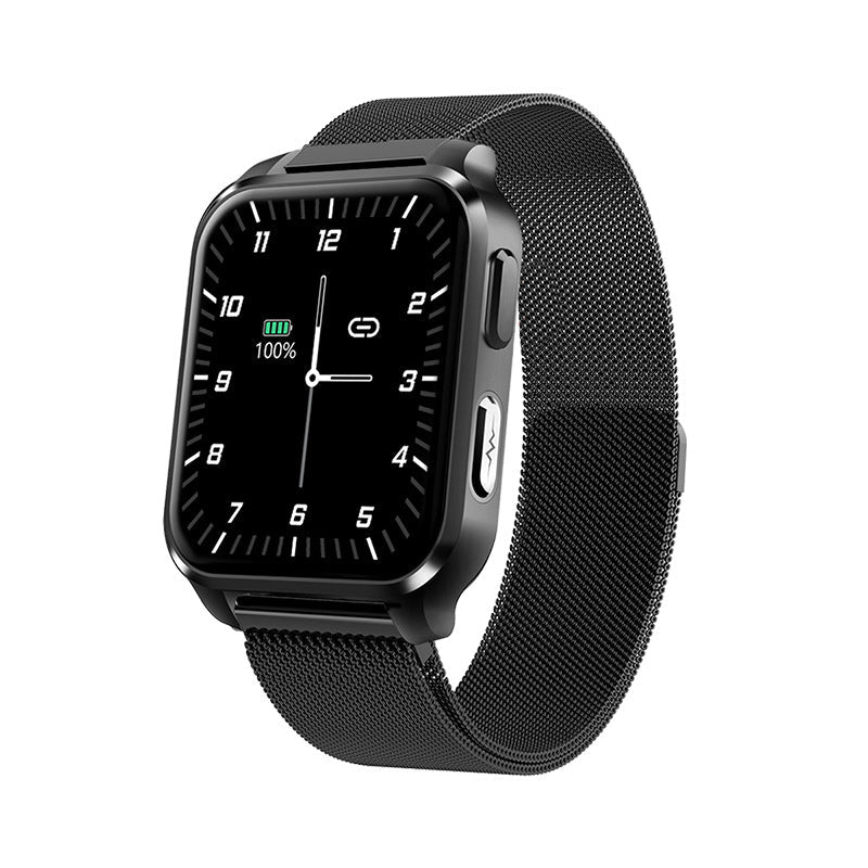 Sleek Blue Smart Fitness Watch with Step Tracker & Digital Display