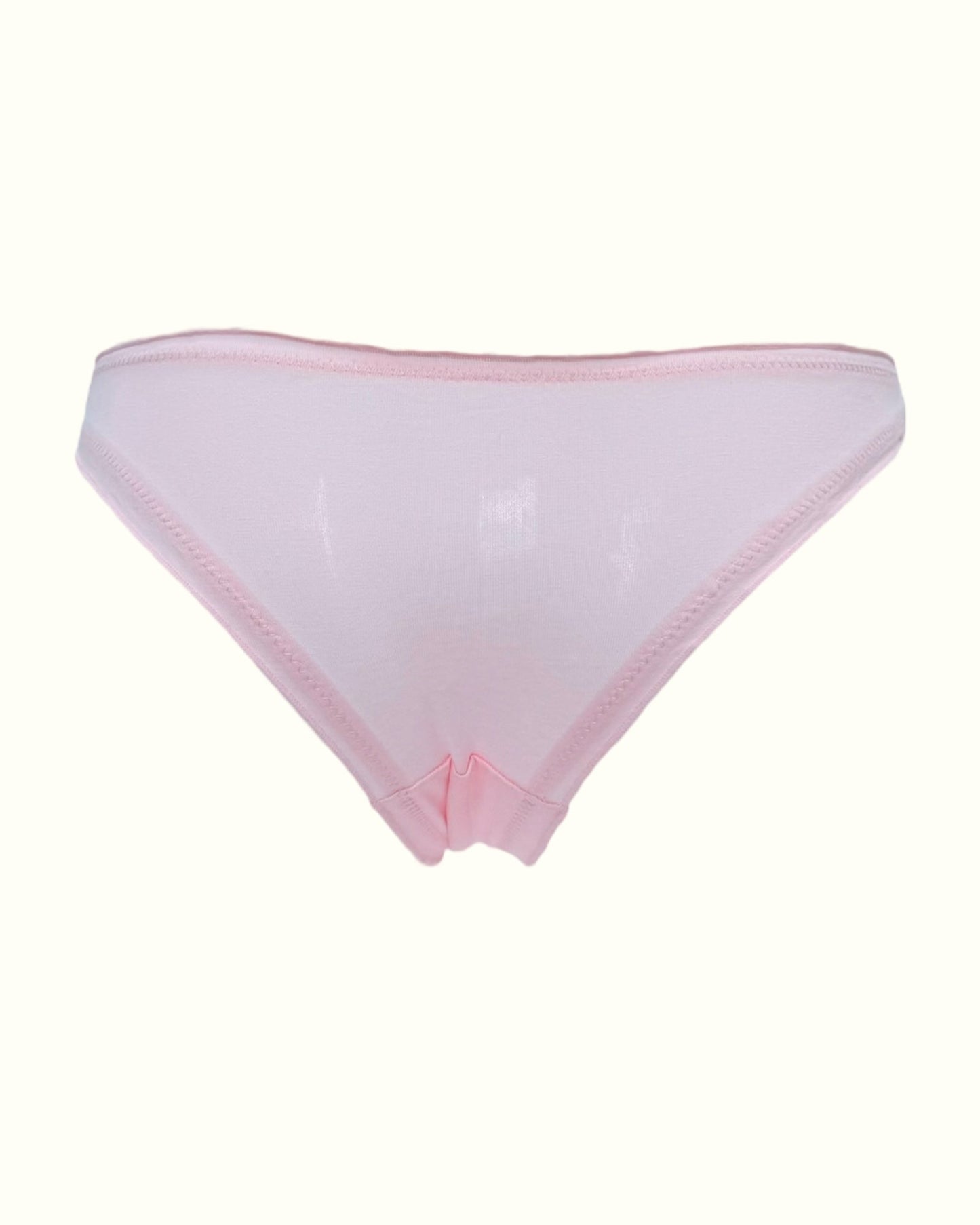 Soft Pink Satin Bow Panties with Ruffled Trim-3