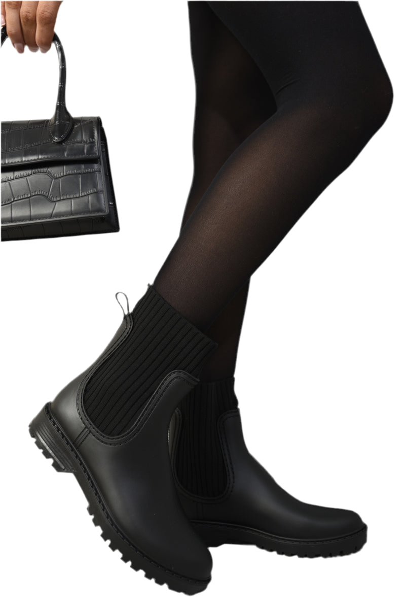 Slip On Platform Ankle Boots