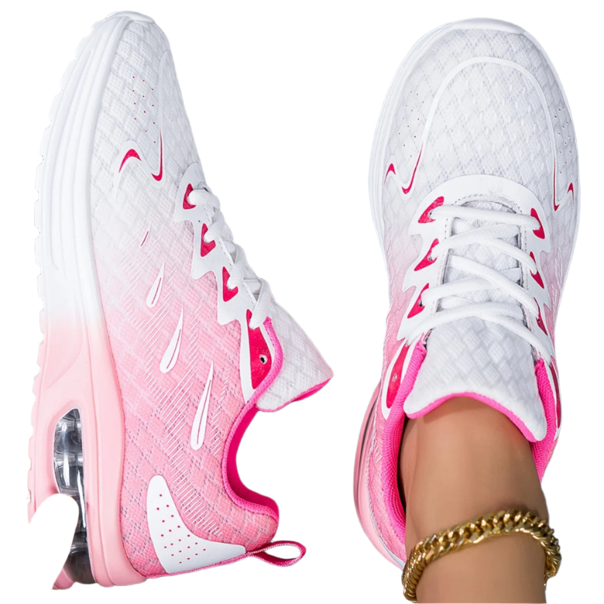 Women's Breathable Mesh Running Cushioned Sneakers