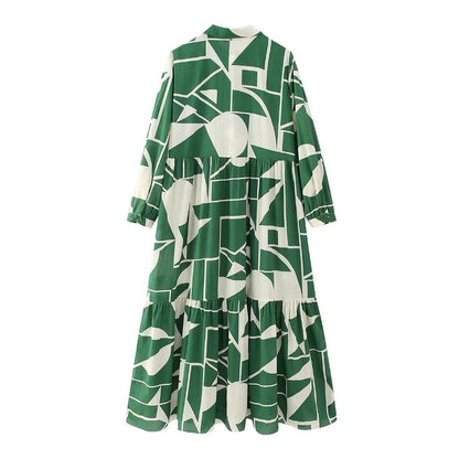 New printed long dress