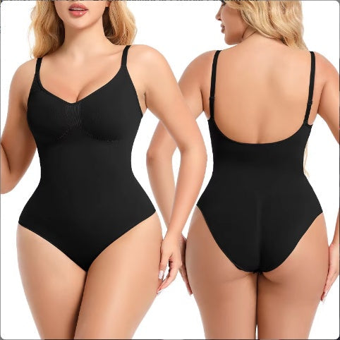 Seamless One Piece Bodyshaper Ladies Shape-wear Swimsuit Solid Color Stretch Full Bust Nylon Spandex Bodyshaper For Woman