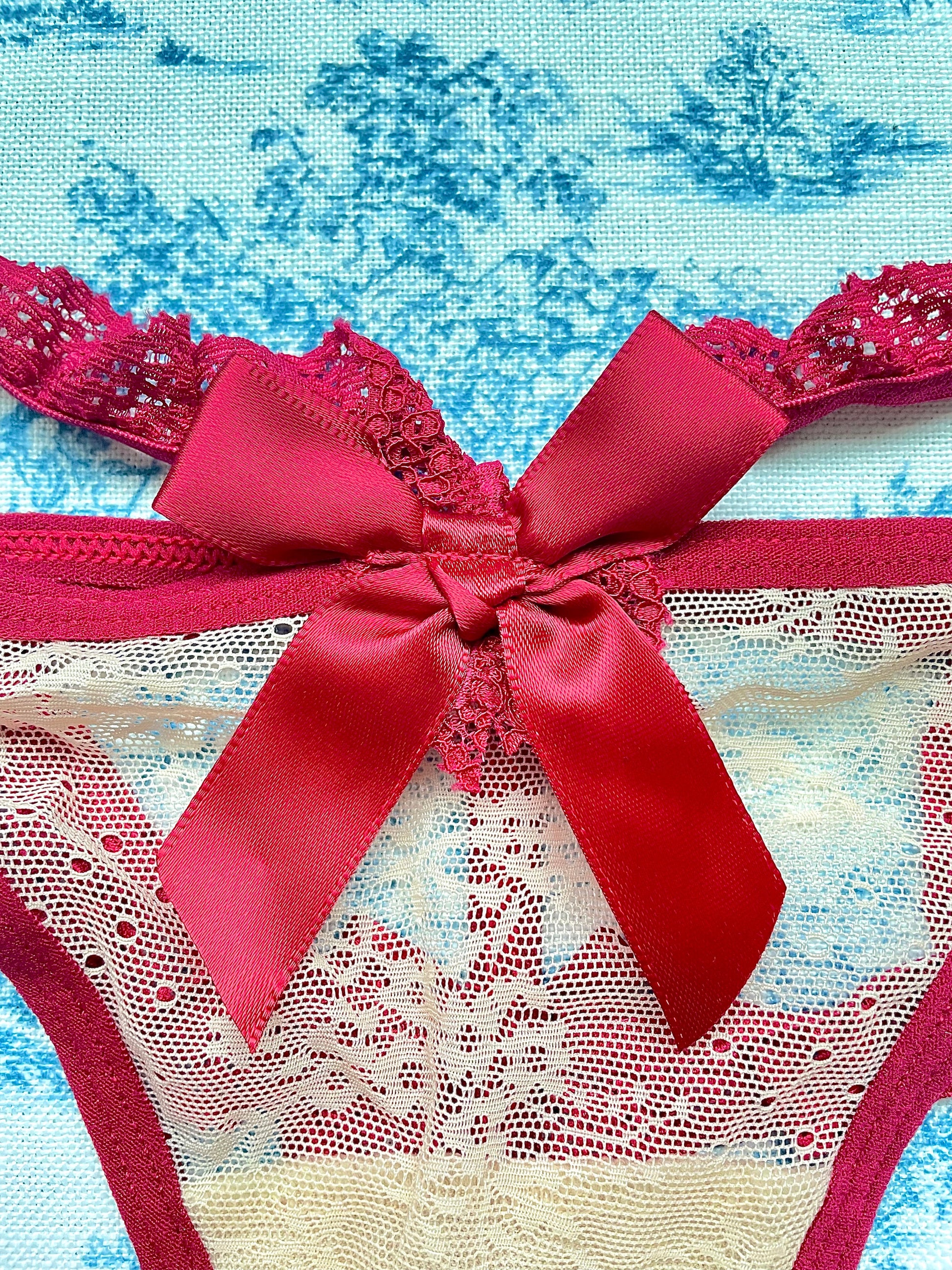 Red Lace Strap Panty-2