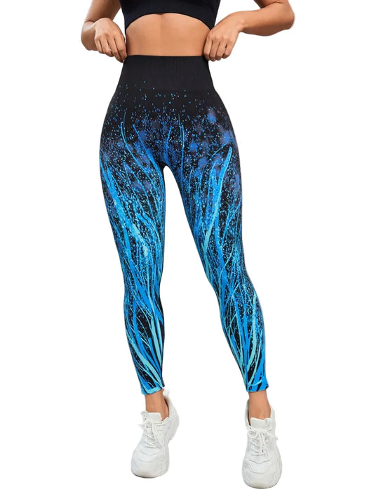 Seamless Printed High Waist Active Leggings