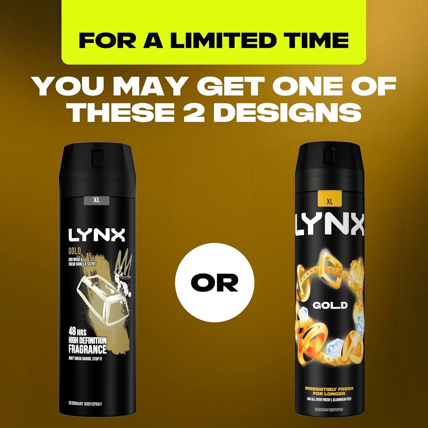 Men Gold Deodorant Body Spray with an Oud Wood & Fresh Vanilla Scent with 48 Hours of Odour Busting, High Defnition Fragrance 200 Ml, Pack of 6