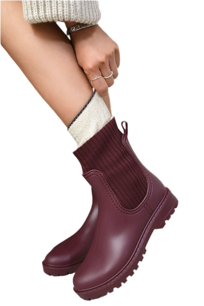 Slip On Platform Ankle Boots