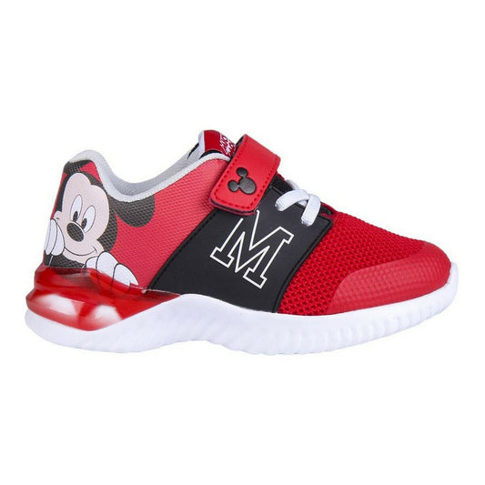 Маратонки с LED Mickey Mouse Червен