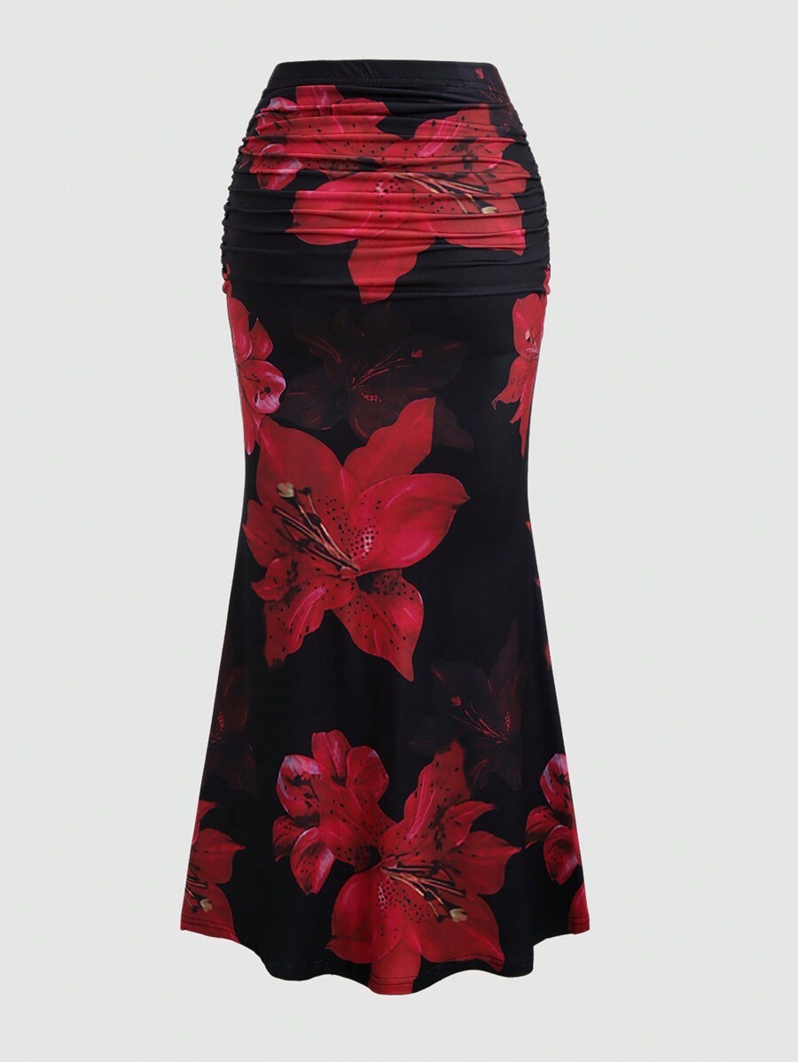 Women’s A-Line Skirt – Casual Leisure Style, Vacation Long Skirt