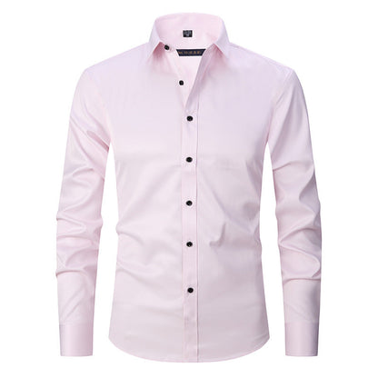 Spring And Autumn Formal Casual High-end Black Shirt Men's Long Sleeve