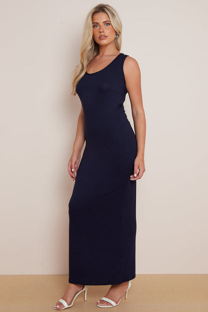 Navy Racerback Maxi Dress-3